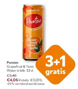 OKay Pomton Grapefruit & Tonic Water in blik 33 cl aanbieding