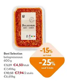 OKay Boni Selection bolognesesaus 600 g aanbieding