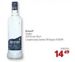OKay Eristoff Vodka 37,5 % vol 70 cl aanbieding