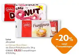 OKay Lotus Donut Pinkylicious 6 x 34 g aanbieding