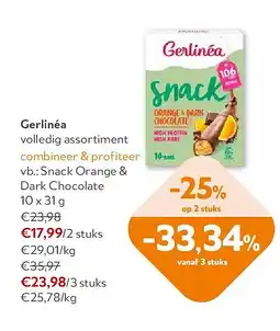 OKay Gerlinéa Snack Orange & Dark Chocolate 10 x 31 g aanbieding