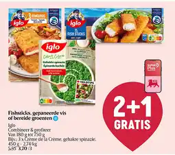 Delhaize Fish sticks, poisson pané ou légumes préparés aanbieding