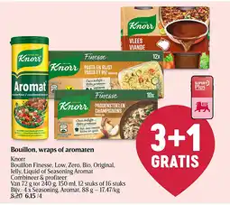 Delhaize Bouillons, wraps ou aromates aanbieding