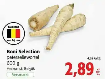 Colruyt Boni selection peterseliewortel aanbieding