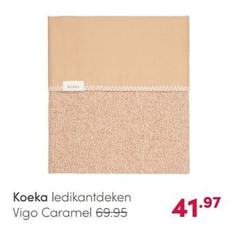 Baby & Tiener Koeka ledikantdeken vigo caramel aanbieding