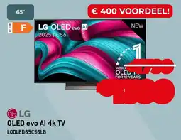 Exellent LG OLED evo Al 4K TV LQOLED65C56LB aanbieding