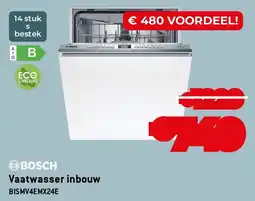 Exellent Bosch Vaatwasser inbouw BISMV4EMX24E aanbieding