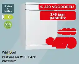Exellent Whirlpool Vaatwasser WFC3C42P aanbieding