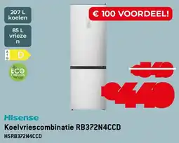 Exellent Hisense Koelvriescombinatie RB372N4CCD aanbieding