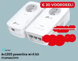 Exellent tp-link Av1300 powerline wi-fi kit ITTLWPA8635PFR aanbieding