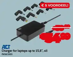 Exellent ACT Charger for laptops up to 15,6", sli ITATAC2055 aanbieding