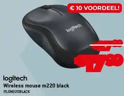 Exellent Logitech Wireless mouse m220 black ITLOM220BLACK aanbieding