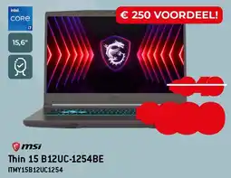 Exellent msi Thin 15 B12UC-1254BE aanbieding