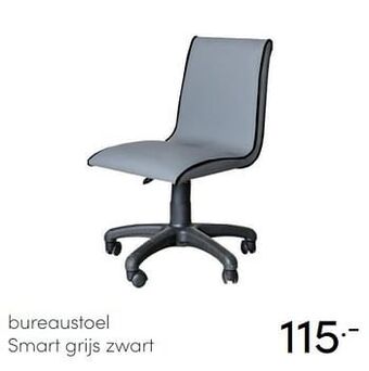Baby & Tiener Bureaustoel smart grijs zwart aanbieding