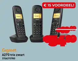 Exellent Gigaset A270 trio zwart STGA270TRIO aanbieding