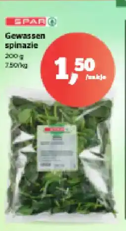 Spar Gewassen Spinazie aanbieding