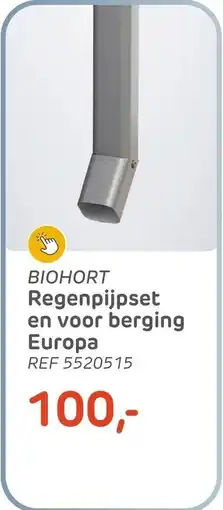 Brico Biohort Regenpijpset en voor berging Europa aanbieding