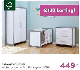 Baby & Tiener Babykamer denver aanbieding