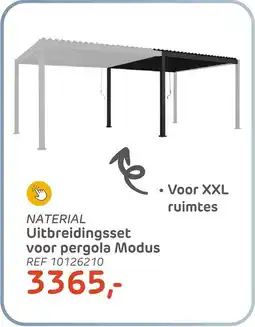 Brico Naterial Uitbreidingsset voor pergola Modus aanbieding