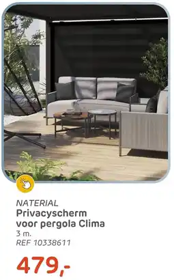 Brico Naterial Privacyscherm voor pergola Clima aanbieding