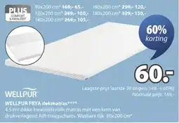Jysk Wellpur frya Dekmatras aanbieding