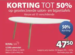 Jysk Royal Oak Lejre Salontafel aanbieding