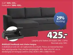 Jysk Marslev Bedbank Met Chaise Longue aanbieding