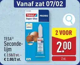 ALDI Tesa Secondelijm aanbieding