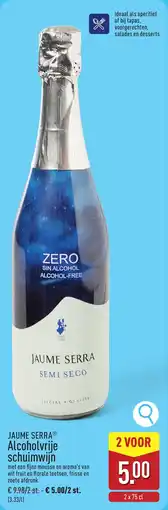 ALDI Jaume Serra Alcoholvrije Schuimwijn aanbieding