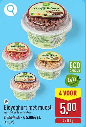 ALDI Bioyoghurt met Muesli aanbieding