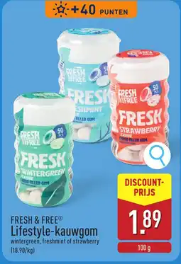 ALDI Fresh & free Lifestyle Kauwgom aanbieding