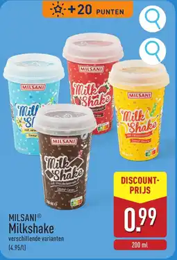 ALDI Milsani Milkshake aanbieding