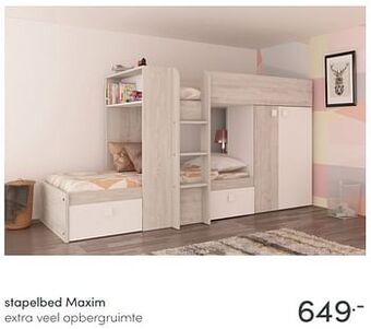 Baby & Tiener Stapelbed maxim aanbieding