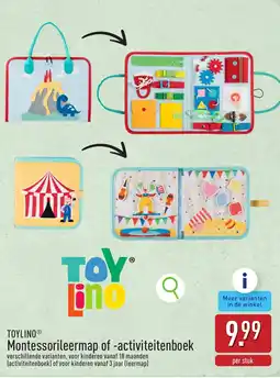 ALDI Toylino Montessorileermap of Activiteitenboek aanbieding