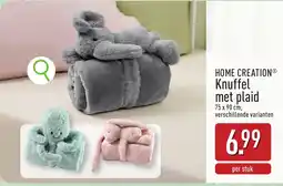 ALDI Home creation Knuffel met Plaid aanbieding