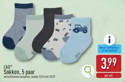 ALDI L&D Sokken aanbieding