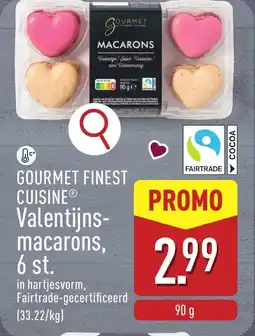 ALDI Gourmet finest cuisine valentijns- macarons aanbieding