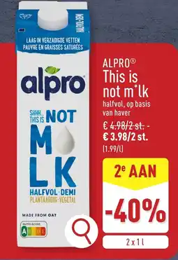 ALDI Alpro this is not milk aanbieding