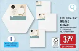 ALDI Home creation blanco canvas aanbieding