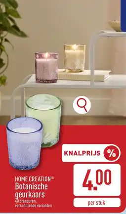 ALDI Home creation botanische geurkaars aanbieding