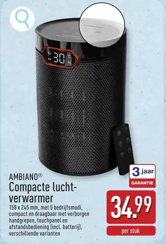 Ambiano compacte lucht verwarmer