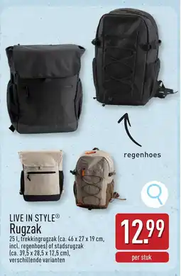 ALDI Live in style rugzak aanbieding