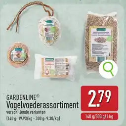 ALDI Gardenline vogelvoederassortiment aanbieding