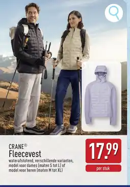 ALDI Crane fleecevest aanbieding
