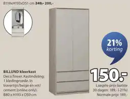 Jysk Billund Kleerkast aanbieding