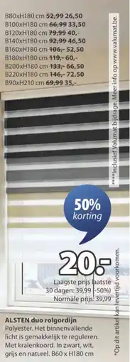 Jysk Alsten Duo Rolgordijn aanbieding