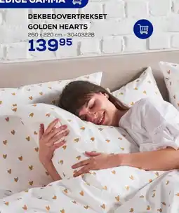 Supra Bazar Dekbedovertrekset Golden Hearts aanbieding