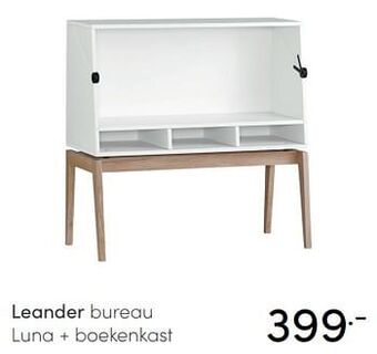 Baby & Tiener Leander bureau luna + boekenkast aanbieding