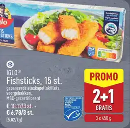 ALDI Iglo fishsticks aanbieding