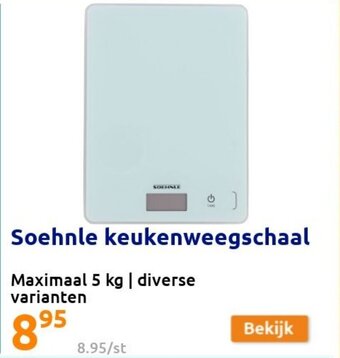 Action Soehnle keukenweegschaal aanbieding